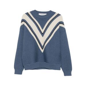 GOLDEN GOOSE Men's Chevron Knit Sweater Men BLUE Sweaters & Cardigans